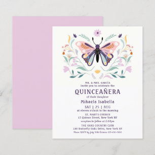 Budget Quinceañera Pink Purple Butterfly Floral