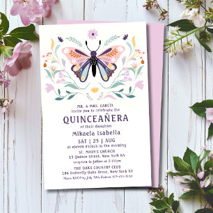 Budget Quinceañera Pink Purple Butterfly Floral Flyer