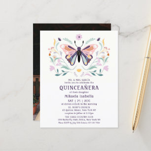 Budget Quinceañera Pink Purple Butterfly Photo