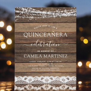 Budget Quinceanera Rustic Farmhouse Lace
