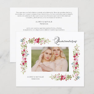Budget Quinceañeras Spanish Floral Photo 