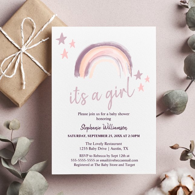 Budget Rainbow  Boho It's a Girl Baby Shower  (Creator Uploaded)