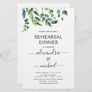 Budget Rehearsal Dinner Foliage Greenery Elegant
