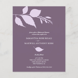 Budget Rehearsal Dinner Purple Invitations Flyer