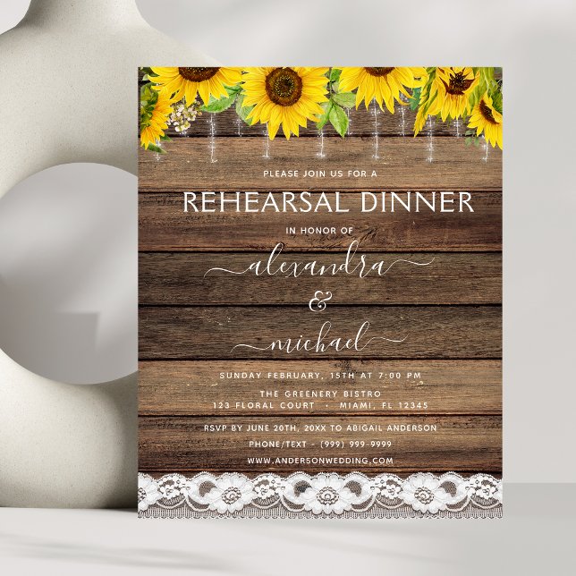 Budget Rehearsal Dinner Sunflower Rustic  (Creator Uploaded)