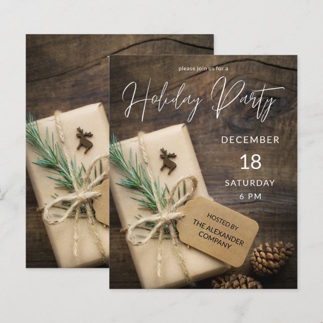 Budget Reindeer & Present Holiday Party (Front/Back)