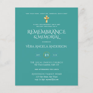 BUDGET Remembrance Memorial Gold Cross Invite
