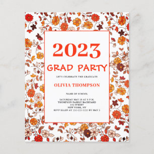Budget Retro Graduation Party Invitation