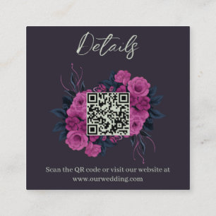 Budget Romantic Gothic Lovers QR code details Enclosure Card