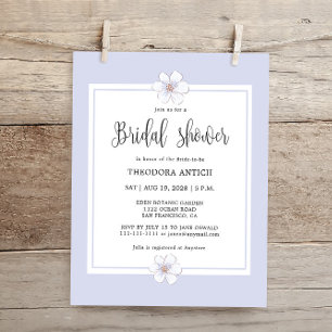 Budget Romantic Lilac Floral  Bridal Shower 