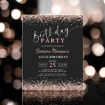 Budget Rose Gold Black Any Age 100th Birthday Flyer<br><div class="desc">Celebrate a century of memories with the Budget Rose Gold Black Any Age 100th Birthday Invitation. Featuring a stunning rose gold glitter effect on a sleek black background,  this affordable and stylish invitation is perfect for honouring a special milestone in an elegant way.</div>