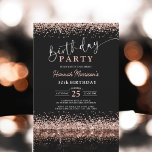 Budget Rose Gold Black Any Age 30th Birthday Flyer<br><div class="desc">Celebrate in style with the Budget Rose Gold Black Any Age 30th Birthday Invitation. Featuring a glamourous rose gold glitter design against a bold black background, this elegant yet affordable invitation is perfect for marking your milestone birthday with sophistication. Ideal for a chic and stylish celebration without breaking the budget....</div>