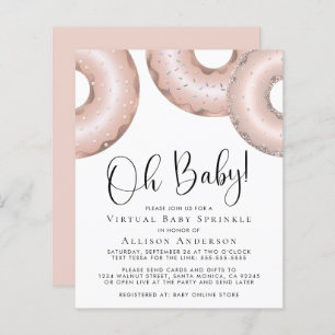 Budget Rose Gold Doughnuts Virtual Baby Sprinkle