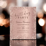 Budget Rose Gold Glitter 90th Birthday Invitation Flyer<br><div class="desc">Celebrate a remarkable milestone with the Budget Rose Gold Glitter 90th Birthday Invitation! This affordable invitation blends elegant rose gold glitter with a chic design, making it perfect for a 90th birthday party that shines. It’s a stylish and budget-friendly way to invite loved ones to a memorable celebration, offering both...</div>