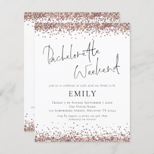 Budget Rose Gold Glitter Bachelorette Weekend
