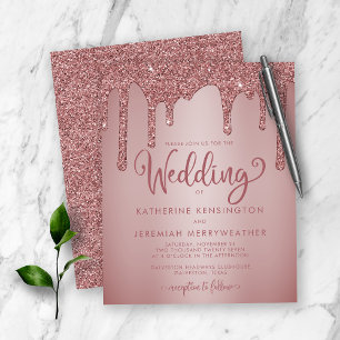 BUDGET Rose Gold Glitter Sparkle Wedding