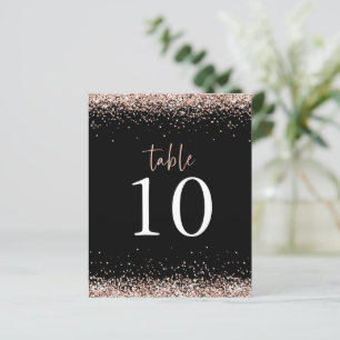 Budget Rose Gold Glitter Wedding Black Table No