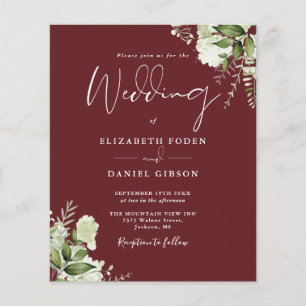Budget Rosewood Pink Photo Wedding Invitation