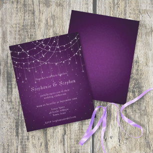 Budget Royal Purple Swirl & String Lights Wedding