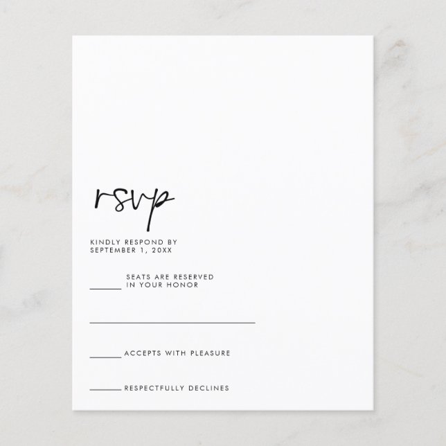 BUDGET RSVP Card (Front)