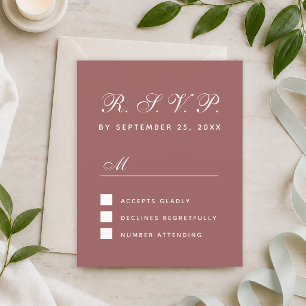 Budget RSVP Cinnamon Rose Wedding Response Card