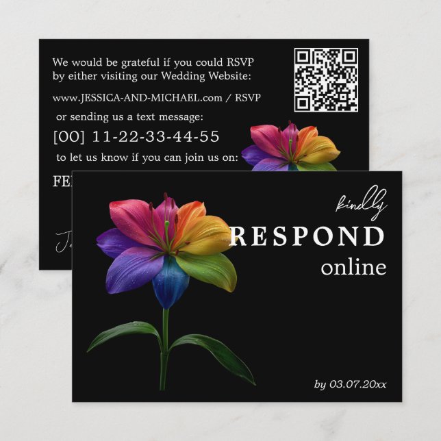 🌈 Budget RSVP online Technicolor Love  (Front/Back)