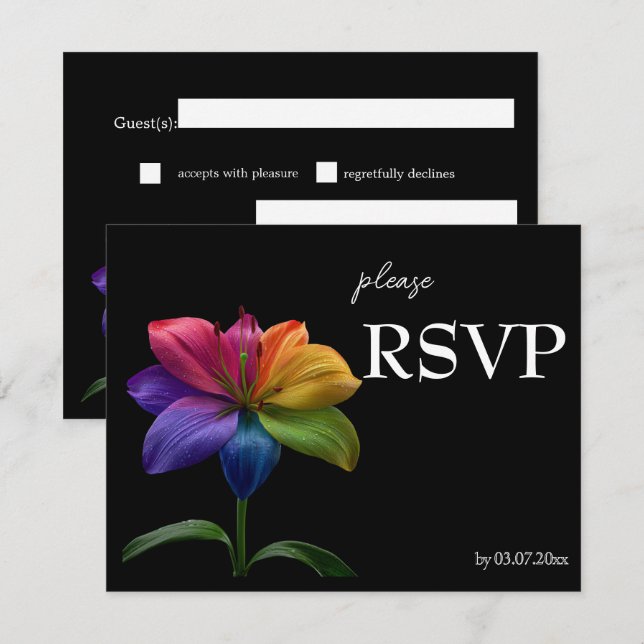 🌈 Budget RSVP Technicolor Love  (Front/Back)