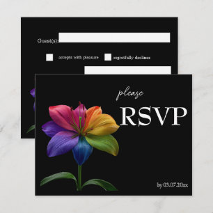 🌈 Budget RSVP Technicolor Love  Card
