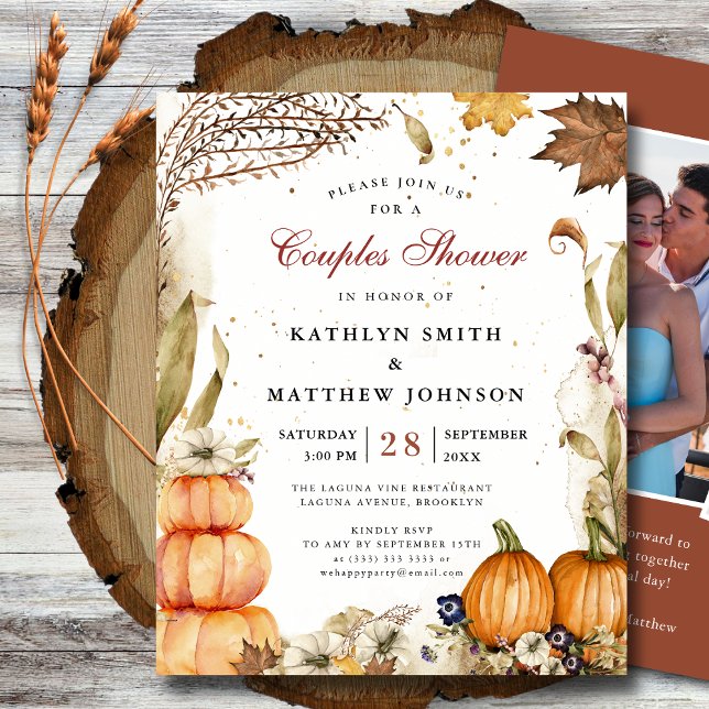 Budget Rustic Autumn Fall Wedding Couples Shower Flyer (Creator Uploaded)