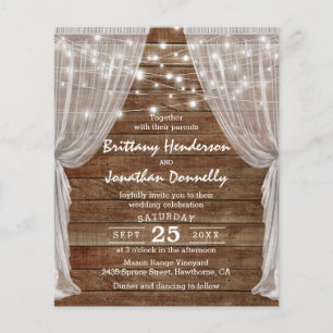 Budget Rustic Barn Wedding Invites