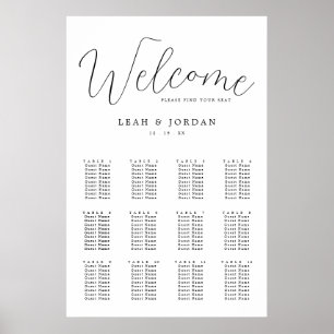 Budget Rustic Calligraphy Wedding Seating Chart