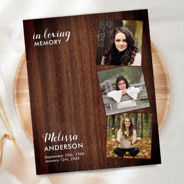 Budget Rustic Celebration Of Life Photo Memorial (Creator Uploaded)