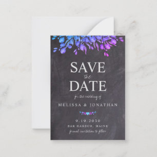 Budget Rustic Chalkboard Floral Save The Date  Card