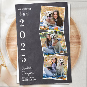 Budget Rustic Chalkboard Photo Collage Graduation