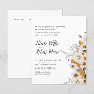 Budget Rustic Chamomile Mimosa floral Wedding