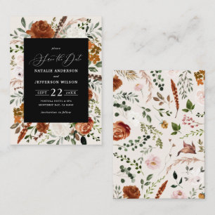 budget rustic elegant modern wedding save the date card