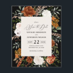 budget rustic elegant modern wedding save the date flyer<br><div class="desc">Rustic watercolor floral wedding save the date invite. With beautiful rust,  terracotta,  blush pink,  black and sage green pampas grass eucalyptus watercolor details. This modern wedding invite is sure to set the style for your big day.</div>