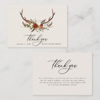 Budget rustic elegant wedding thank you rust black