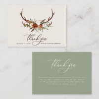 Budget rustic elegant wedding thank you sage green