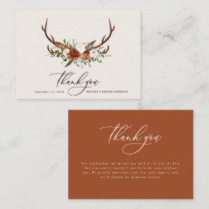 Budget rustic elegant wedding thank you terracotta enclosure card