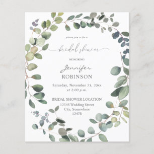 Budget Rustic Eucalyptus Duo Bridal Shower