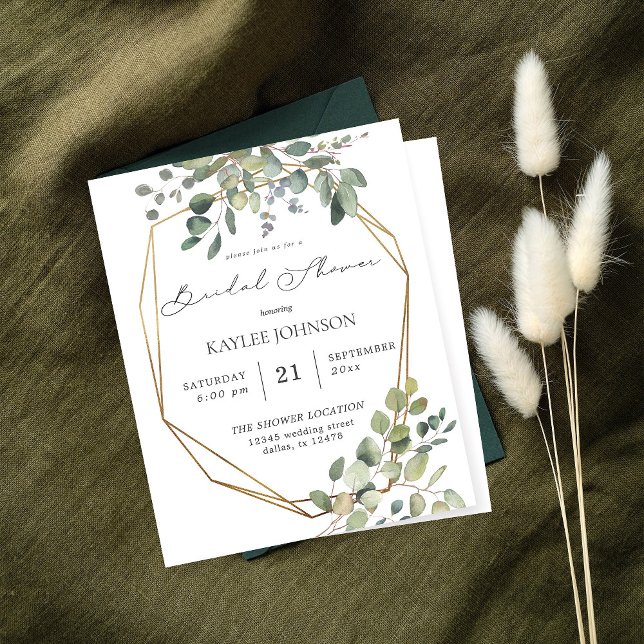 Budget Rustic Eucalyptus & Gold Bridal Shower (Creator Uploaded)