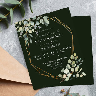 Budget Rustic Eucalyptus & Gold Wedding - Green