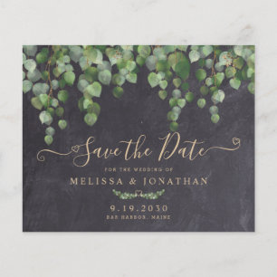 Budget Rustic Eucalyptus Wedding Save The Date