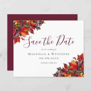 BUDGET Rustic Fall Leaves Save the Date