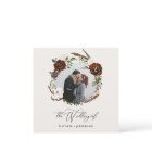 budget rustic floral wreath wedding invitation