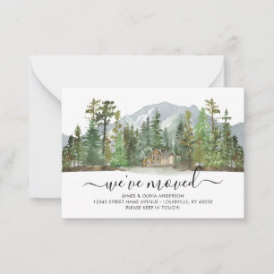 Budget Rustic Forest We've Moved New Home Moving Card