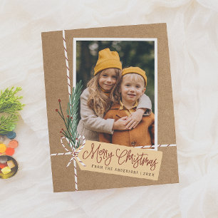 Budget Rustic Gift Merry Christmas Holiday Photo