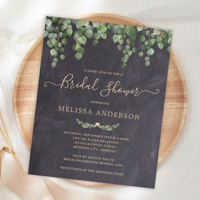Budget Rustic Greenery Bridal Shower Invitation (Creator Uploaded)