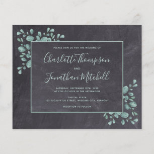 Budget Rustic Greenery Wedding Invitation 